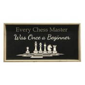 Wholesale - 31.5"x16" CHESS MASTER ENGRAVED MDF W/ WOOD FRAME C/P 4, UPC: 651961792864